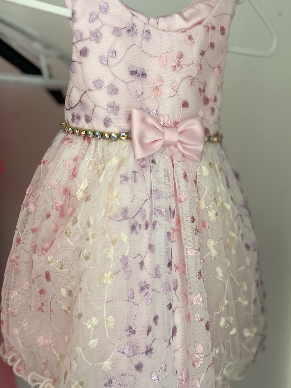 Baby Girls 9 Months American Princess Floral Formal Party Dress with Bow